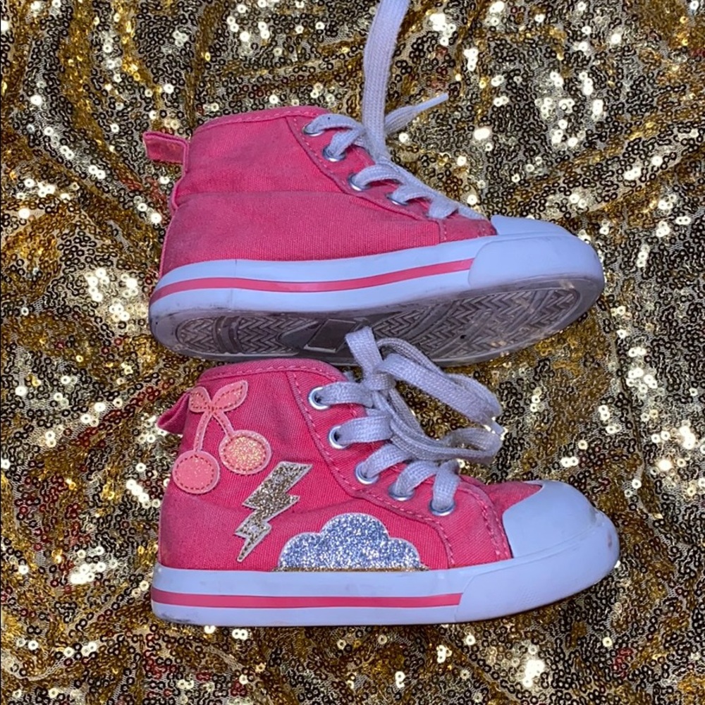 Pink glitter sneakers